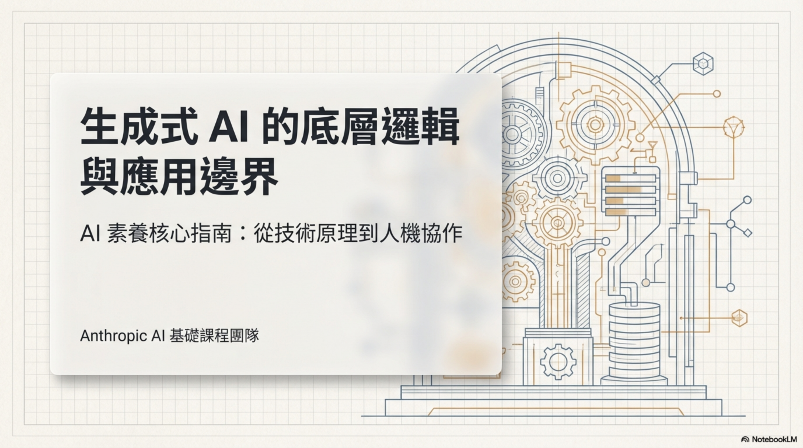 封面:生成式 AI 的底層邏輯與應用邊界——AI 素養核心指南:從技術原理到人機協作